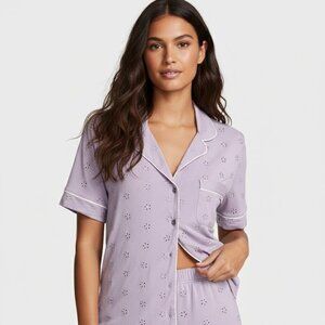 Victoria's Secret Modal Soft Eyelet Sz. S/M Short Pajama Set NWT